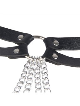 Subblime - Leather Ring Chainbelt Black One Size