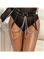 Subblime - Leather Ring Chainbelt Black One Size