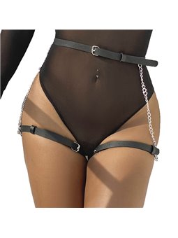 Subblime - Leather Belt Harness Black One Size
