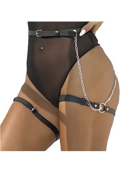 Subblime - Leather Belt Harness Black One Size