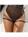 Subblime - Leather Belt Harness Black One Size