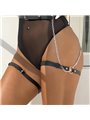 Subblime - Leather Belt Harness Black One Size