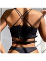 Subblime - Leather Ring Chest Harness Black One Size
