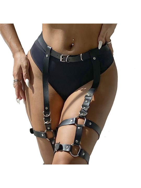 Subblime - Garter Harness With Rings One Size