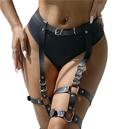 Subblime - Garter Harness With Rings One Size