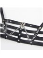 Subblime - Imbracatura a Corsetto in Pelle Vegana con Catene Taglia Unica