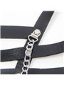 Subblime - Imbracatura a Corsetto in Pelle Vegana con Catene Taglia Unica