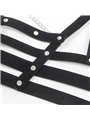 Subblime - Imbracatura a Corsetto in Pelle Vegana con Catene Taglia Unica