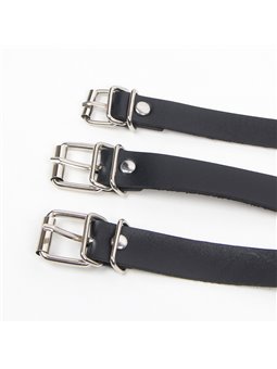 Subblime - Imbracatura a Corsetto in Pelle Vegana con Catene Taglia Unica