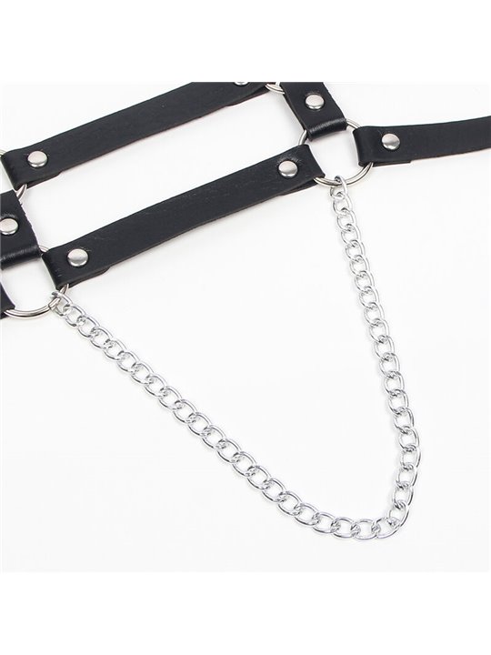 Subblime - Harness With Straps And Chaindetails One Size