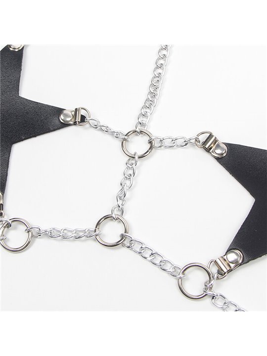 Subblime - Full Body Harness With Star Chaindetail One Size