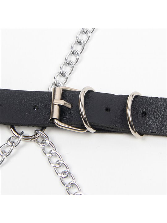 Subblime - Full Body Harness With Star Chaindetail One Size