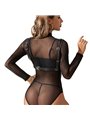 Subblime - Imbragatura Reggiseno in Pelle Vegana con Catene e O-Ring Taglia Unica