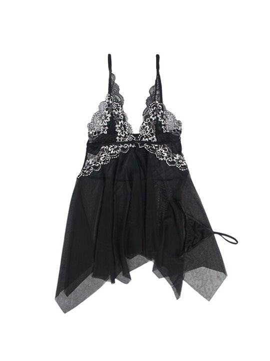 Subblime - Babydoll Fabric Tulle Chest Lace L/Xl