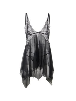 Subblime - Babydoll Fabric Tulle Chest Lace L/Xl