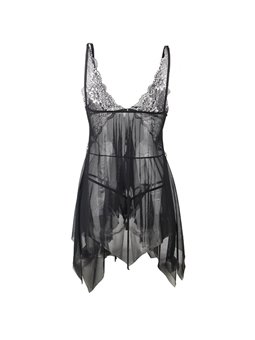 Subblime - Babydoll Fabric Tulle Chest Lace L/Xl