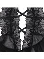 Subblime - Body in Pizzo Nero con Scollo Halter e Schiena Nuda L/XL