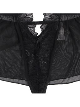 Subblime - Body in Pizzo Nero con Scollo Halter e Schiena Nuda L/XL