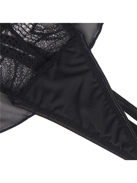 Subblime - Body in Pizzo Nero con Scollo Halter e Schiena Nuda L/XL