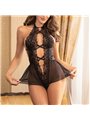 Subblime - Teddy Halter Neck Bare Back Lace Black L/Xl