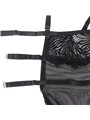 Subblime - Babydoll in Pizzo Trasparente con Spalline Regolabili L/XL Nero