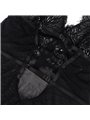 Subblime - Babydoll in Pizzo Trasparente con Spalline Regolabili L/XL Nero