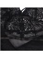 Subblime - Babydoll in Pizzo Trasparente con Spalline Regolabili L/XL Nero