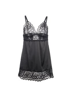 Subblime - Babydoll With Floral Print Chest Black L/Xl