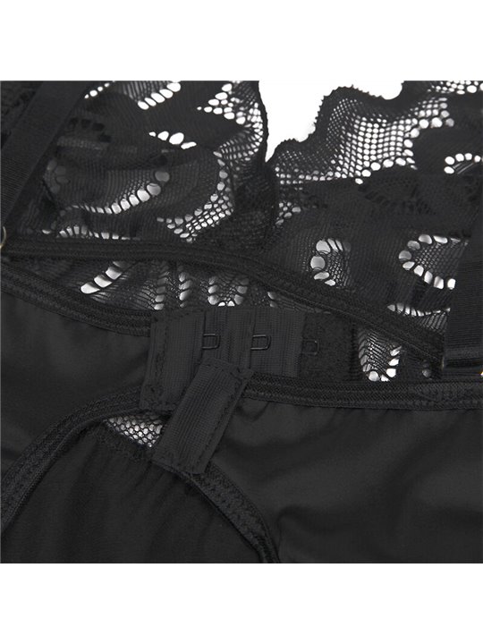 Subblime - Babydoll With Floral Print Chest Black L/Xl