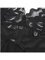 Subblime - Babydoll con Pizzo Floreale e Perizoma Abbinato L/XL Nero