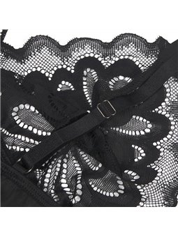 Subblime - Babydoll With Floral Print Chest Black L/Xl