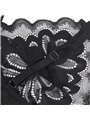 Subblime - Babydoll con Pizzo Floreale e Perizoma Abbinato L/XL Nero