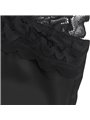 Subblime - Babydoll con Pizzo Floreale e Perizoma Abbinato L/XL Nero