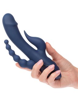 Calexotics Triple Orgasm - Vibratore Rabbit in Silicone Triplo Orgasmo Blu