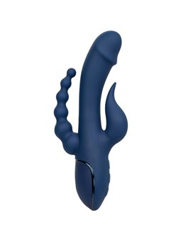 Calexotics Triple Orgasm - Vibratore Rabbit in Silicone Triplo Orgasmo Blu