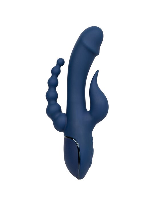 Calexotics Triple Orgasm - Vibratore Rabbit in Silicone Triplo Orgasmo Blu