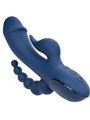 Calexotics Triple Orgasm - Vibratore Rabbit in Silicone Triplo Orgasmo Blu