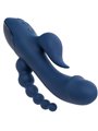 Calexotics Triple Orgasm - Vibratore Rabbit in Silicone Triplo Orgasmo Blu