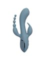 Calexotics Triple Ecstasy - Vibratore Rabbit in Silicone Triplo Orgasmo Grigio