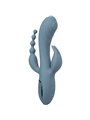 Calexotics Triple Ecstasy - Vibratore Rabbit in Silicone Triplo Orgasmo Grigio