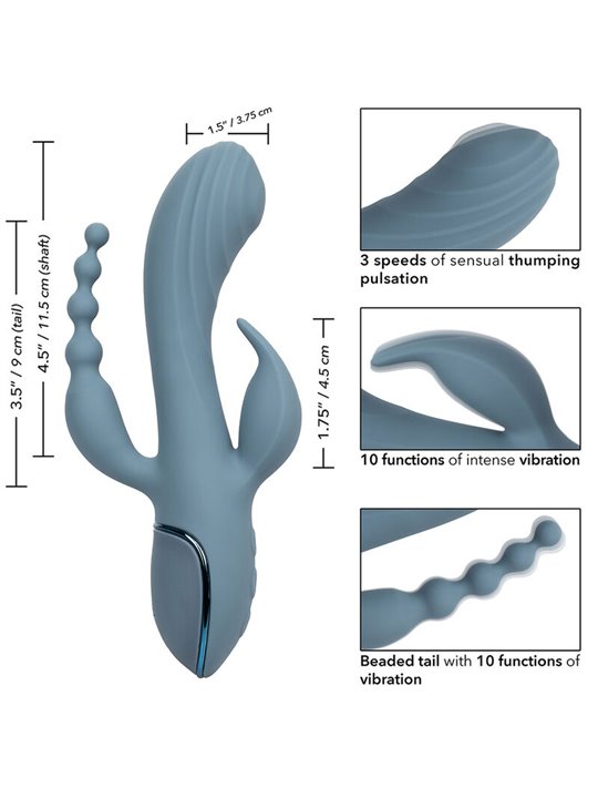 Calexotics - Vibrator Triple Ecstasy Grey