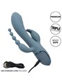 Calexotics Triple Ecstasy - Vibratore Rabbit in Silicone Triplo Orgasmo Grigio