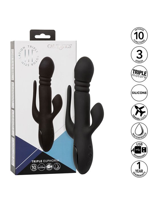 Calexotics - Vibrator Triple Euphoria Black