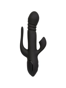 Calexotics Triple Euphoria - Vibratore Rabbit in Silicone Triplo Orgasmo Nero