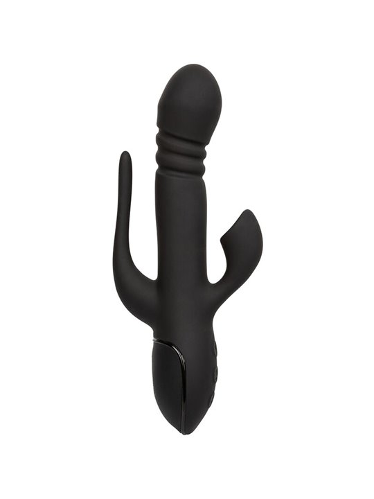 Calexotics Triple Euphoria - Vibratore Rabbit in Silicone Triplo Orgasmo Nero