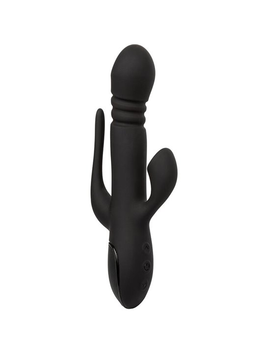 Calexotics Triple Euphoria - Vibratore Rabbit in Silicone Triplo Orgasmo Nero