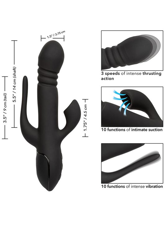 Calexotics - Vibrator Triple Euphoria Black