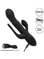 Calexotics Triple Euphoria - Vibratore Rabbit in Silicone Triplo Orgasmo Nero