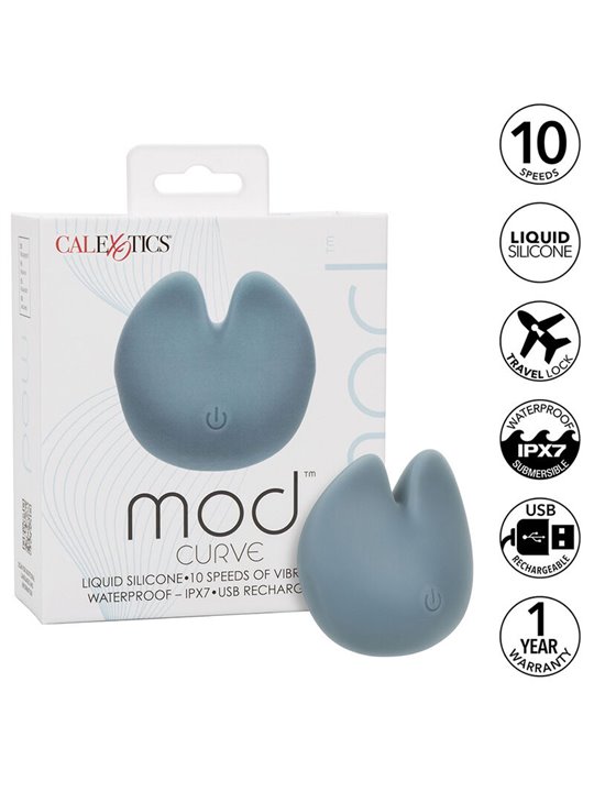 Calexotics Mod Curve - Massaggiatore Intimo in Silicone Liquido Blu