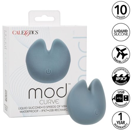 Calexotics Mod Curve - Massaggiatore Intimo in Silicone Liquido Blu